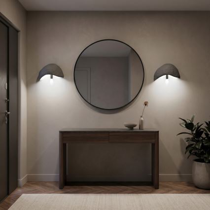Brilagi - Juego de 2 apliques de pared WABI SABI 1xE14/40W/230V gris