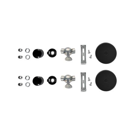 Brilagi - Juego de 2 apliques de pared WABI SABI 1xE14/40W/230V gris