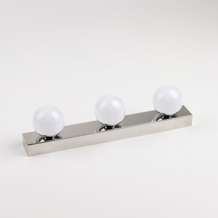 BRILAGI - Juego de 2 apliques de pared para baño LED HOLLYWOOD 3xLED/3W/230V 39 cm IP44 cromado brillante