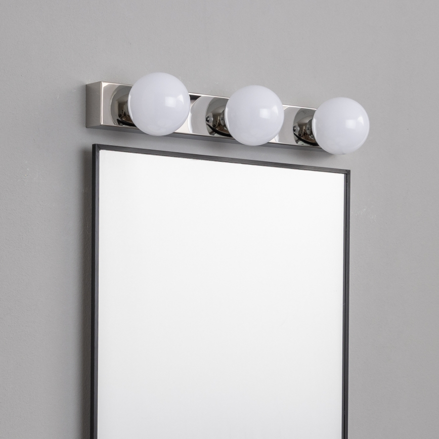 BRILAGI - Juego de 2 apliques de pared para baño LED HOLLYWOOD 3xLED/3W/230V 39 cm IP44 cromado brillante