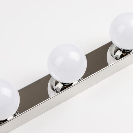 BRILAGI - Juego de 2 apliques de pared para baño LED HOLLYWOOD 3xLED/3W/230V 39 cm IP44 cromado brillante
