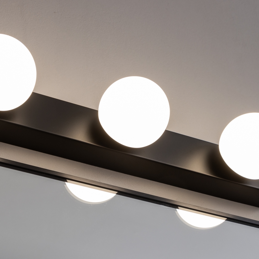 BRILAGI - Set de 2 apliques LED de pared para baño HOLLYWOOD 3xLED/3W/230V 39 cm IP44 negro