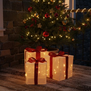 Brilagi - Juego de 3 luces LED para exterior, decoración navideña LED/2,6W/3xAA IP44 regalos