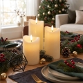 BRILAGI - Juego de 3 velas LED LED/2xAAA, color crema