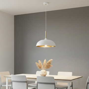 Brilagi - Lámpara colgante ABRAHAM 1xE27/60W/230V diá. 35 cm blanco