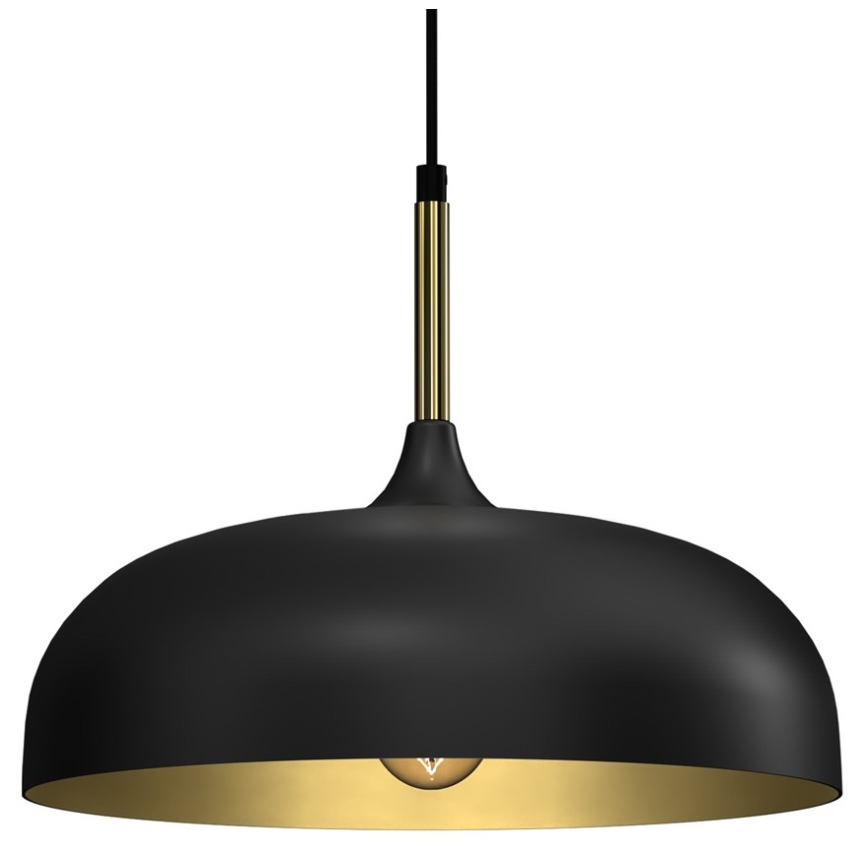 Brilagi - Lámpara colgante ABRAHAM 1xE27/60W/230V diá. 35 cm negro