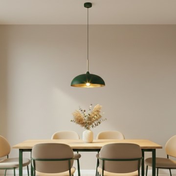 Brilagi - Lámpara colgante ABRAHAM 1xE27/60W/230V diá. 35 cm verde