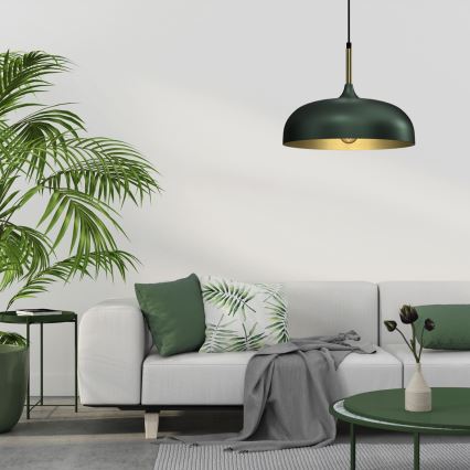 Brilagi - Lámpara colgante ABRAHAM 1xE27/60W/230V diá. 35 cm verde