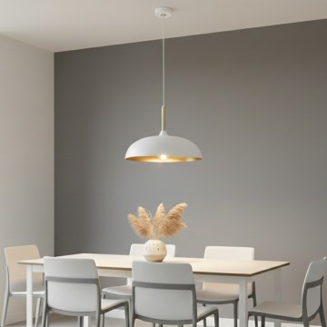 Brilagi - Lámpara colgante ABRAHAM 1xE27/60W/230V diá. 45 cm blanco