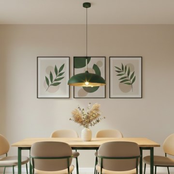 Brilagi - Lámpara colgante ABRAHAM 1xE27/60W/230V diá. 45 cm verde