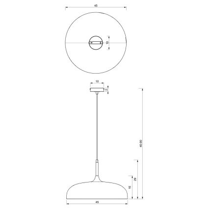 Brilagi - Lámpara colgante ABRAHAM 1xE27/60W/230V diá. 45 cm verde