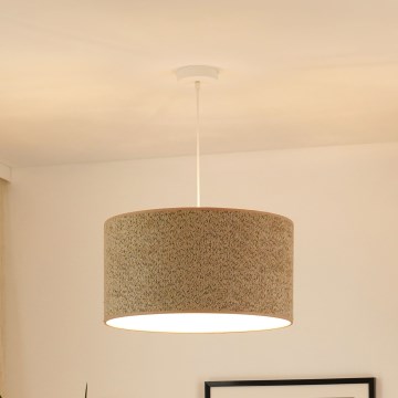Brilagi - Lámpara colgante BOUCLE ROLLER 1xE27/15W/230V diá. 45 cm marrón