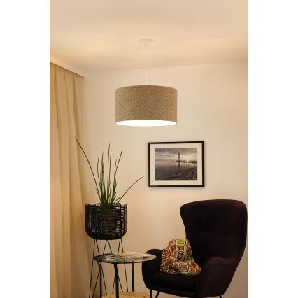 Brilagi - Lámpara colgante BOUCLE ROLLER 1xE27/15W/230V diá. 45 cm marrón