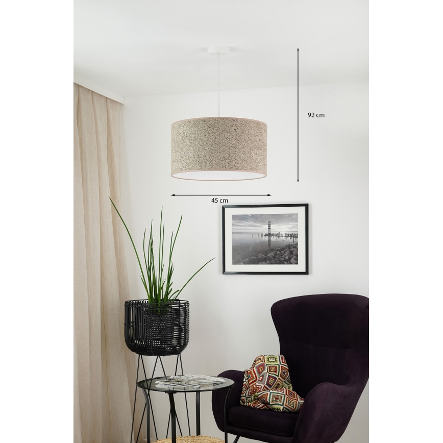 Brilagi - Lámpara colgante BOUCLE ROLLER 1xE27/15W/230V diá. 45 cm marrón