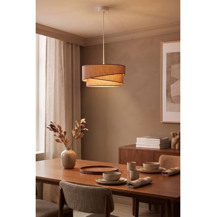 Brilagi - Lámpara colgante con cable ARROW 1xE27/60W/230V diámetro 45 cm marrón