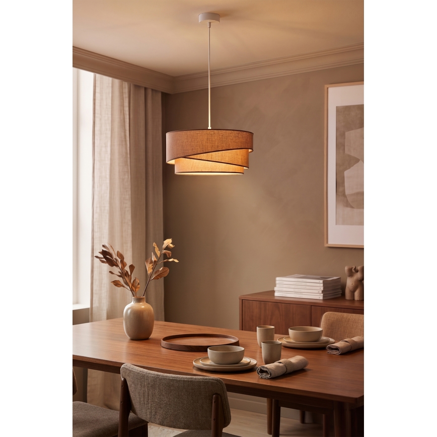 Brilagi - Lámpara colgante con cable ARROW 1xE27/60W/230V diámetro 45 cm marrón