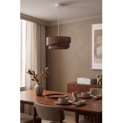 Brilagi - Lámpara colgante con cable ARROW 1xE27/60W/230V diámetro 45 cm marrón