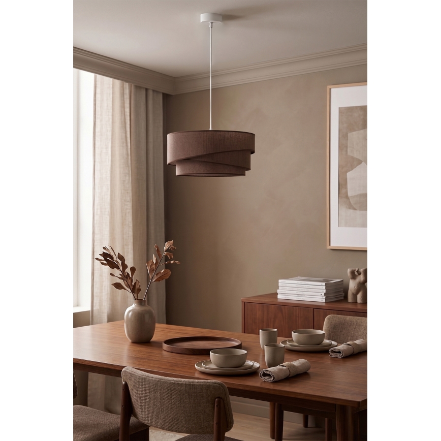 Brilagi - Lámpara colgante con cable ARROW 1xE27/60W/230V diámetro 45 cm marrón