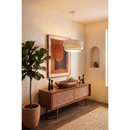 Brilagi - Lámpara colgante con cable ARROW 1xE27/60W/230V, Ø 45 cm, beige