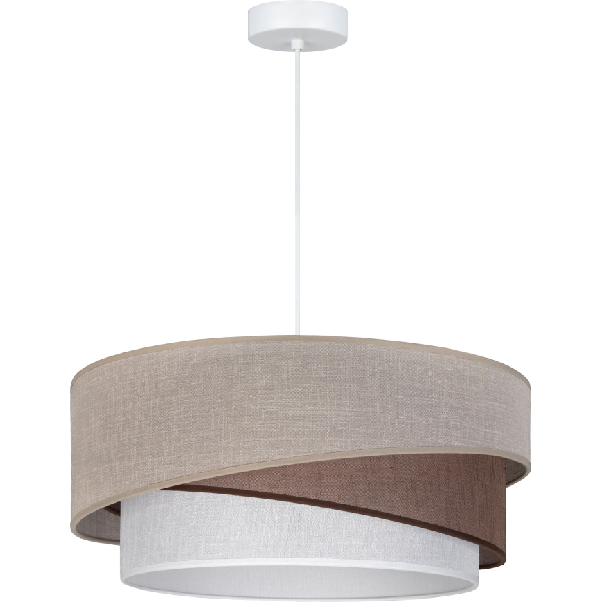 Brilagi - Lámpara colgante con cable ARROW 1xE27/60W/230V Ø 45 cm beige/marrón/blanco