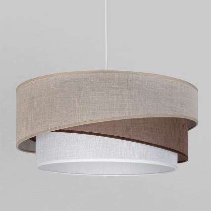 Brilagi - Lámpara colgante con cable ARROW 1xE27/60W/230V Ø 45 cm beige/marrón/blanco
