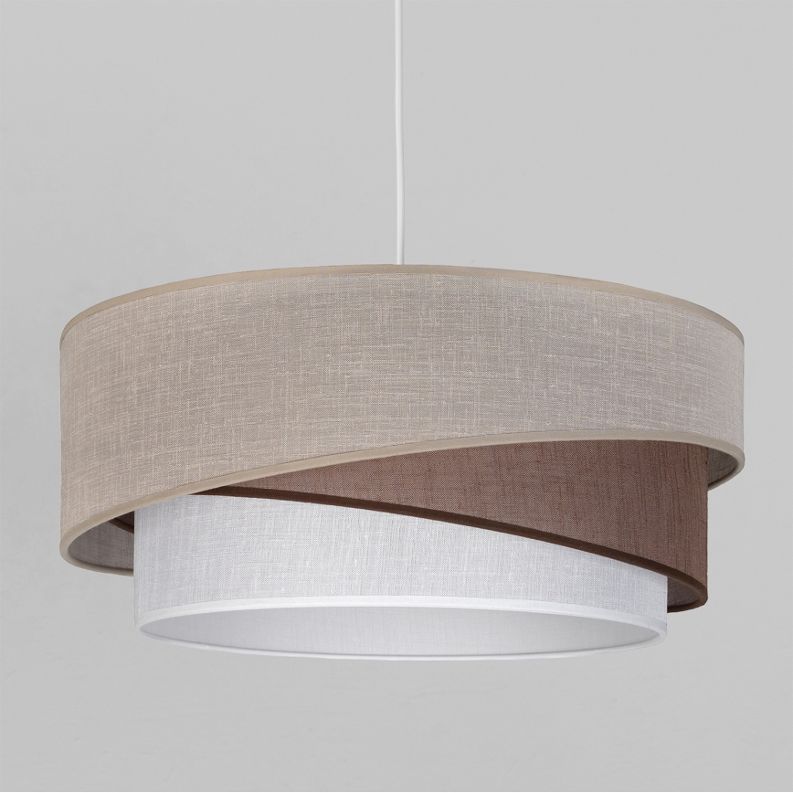 Brilagi - Lámpara colgante con cable ARROW 1xE27/60W/230V Ø 45 cm beige/marrón/blanco