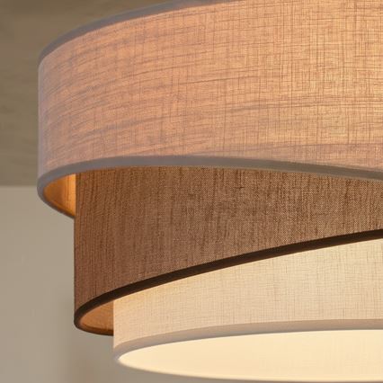 Brilagi - Lámpara colgante con cable ARROW 1xE27/60W/230V Ø 45 cm beige/marrón/blanco