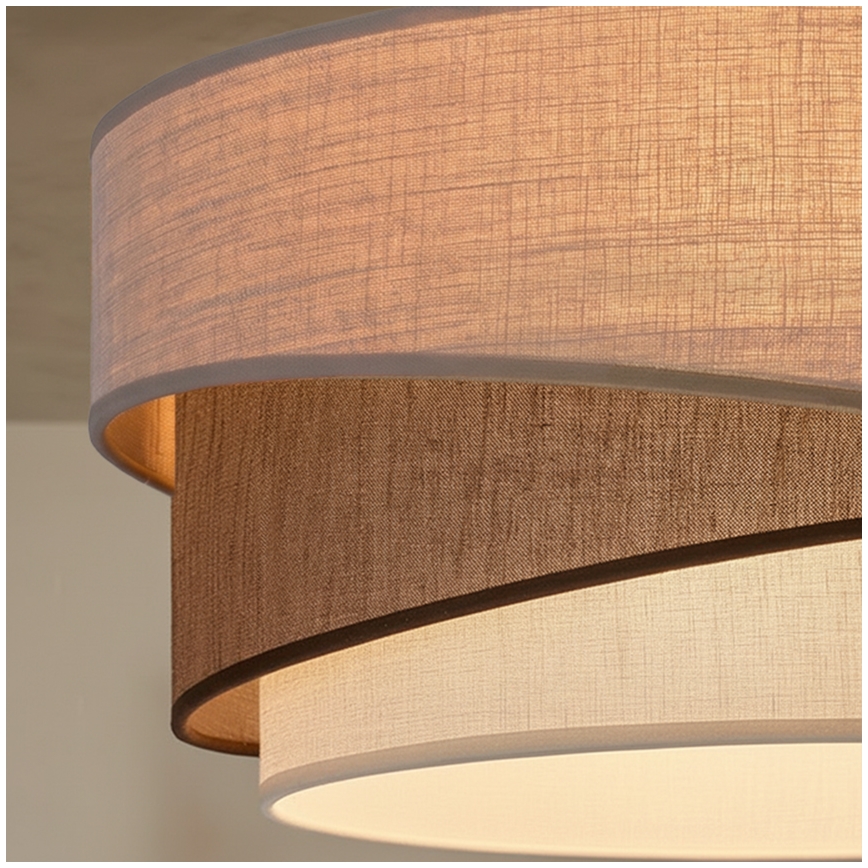 Brilagi - Lámpara colgante con cable ARROW 1xE27/60W/230V Ø 45 cm beige/marrón/blanco