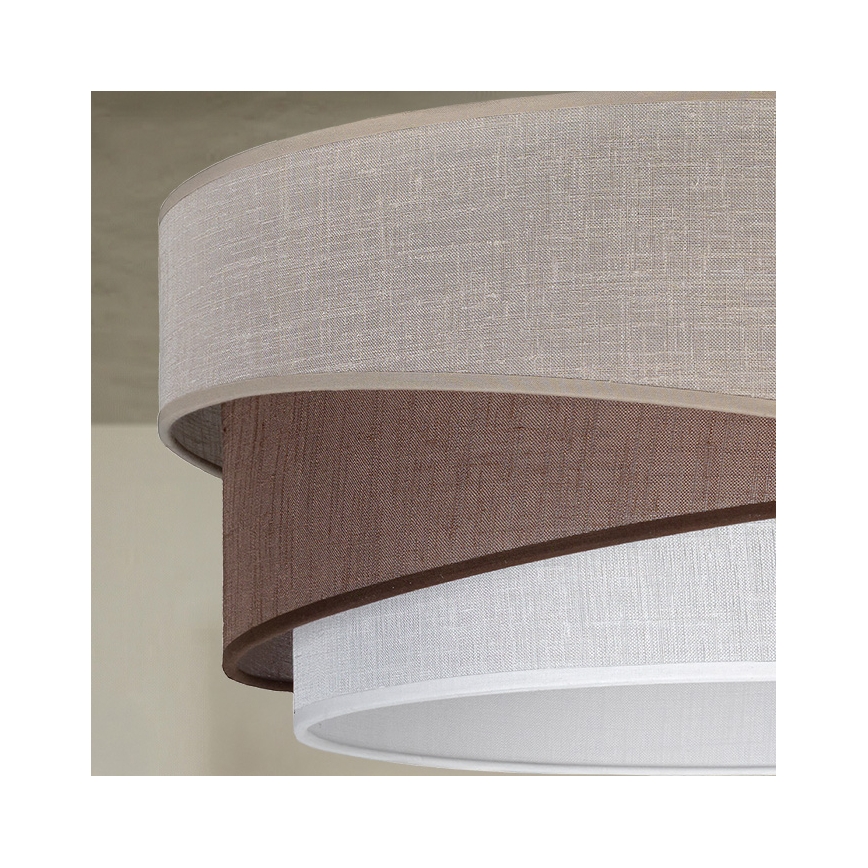 Brilagi - Lámpara colgante con cable ARROW 1xE27/60W/230V Ø 45 cm beige/marrón/blanco