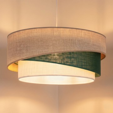 Brilagi - Lámpara colgante con cable ARROW 1xE27/60W/230V Ø 45 cm beige/verde/blanco