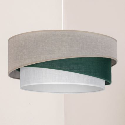 Brilagi - Lámpara colgante con cable ARROW 1xE27/60W/230V Ø 45 cm beige/verde/blanco