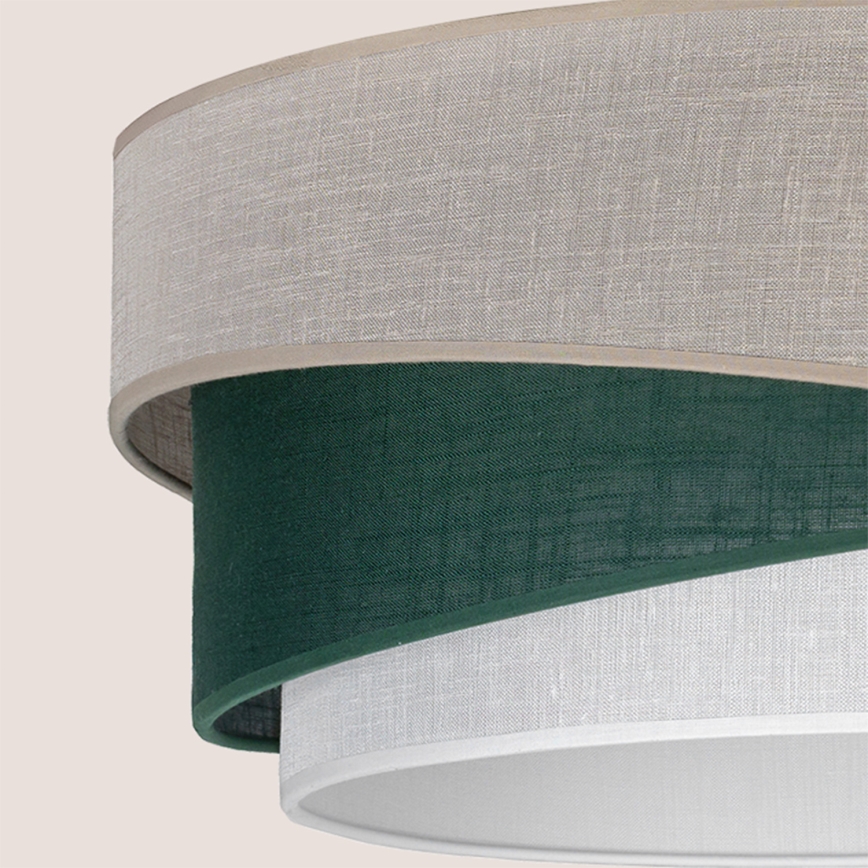 Brilagi - Lámpara colgante con cable ARROW 1xE27/60W/230V Ø 45 cm beige/verde/blanco