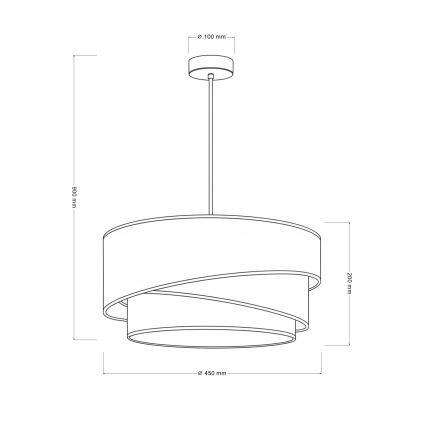 Brilagi - Lámpara colgante con cable ARROW 1xE27/60W/230V Ø 45 cm beige/verde/blanco