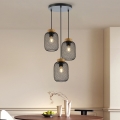 BRILAGI - Lámpara colgante con cable BASKLITE 3xE27/15W/230V madera/negro