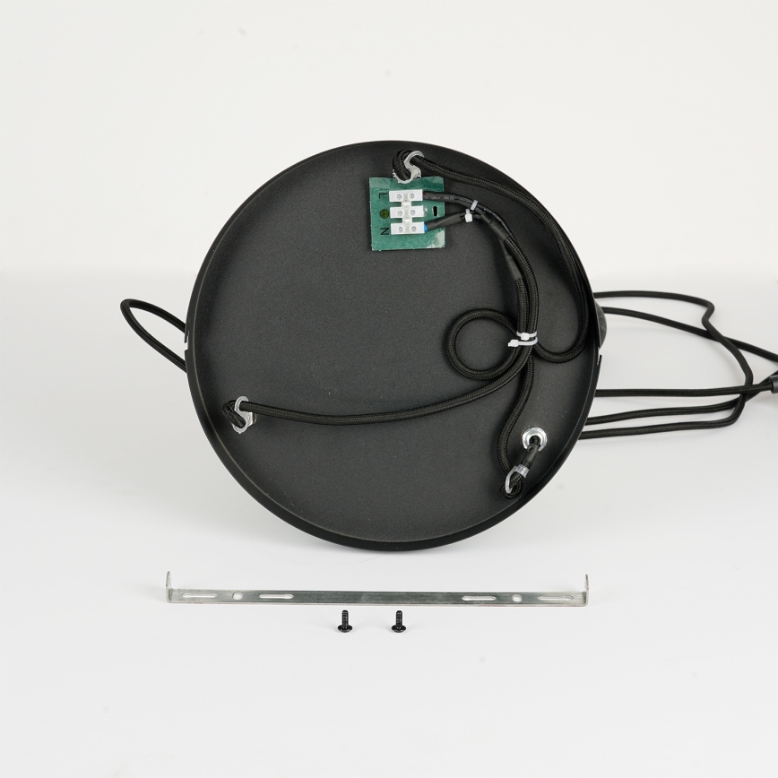 Brilagi - Lámpara colgante con cable BASKLITE 3xE27/15W/230V madera/negro