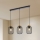 Brilagi - Lámpara colgante con cable BASKLITE 3xE27/15W/230V madera/negro
