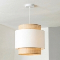 Brilagi - Lámpara colgante con cable CERIA 1xE27/40W/230V Ø 30 cm beige/blanco