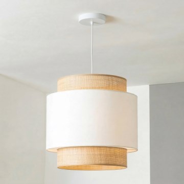 Brilagi - Lámpara colgante con cable CERIA 1xE27/40W/230V Ø 30 cm beige/blanco