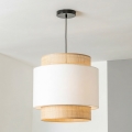 Brilagi - Lámpara colgante con cable CERIA 1xE27/40W/230V Ø 30 cm negro/beige/blanco