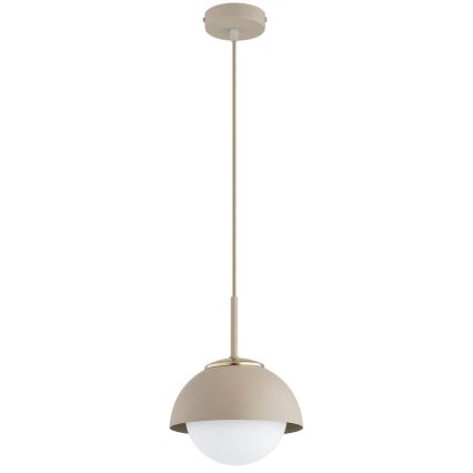BRILAGI - Lámpara colgante con cable COSMO 1xE27/60W/230V Ø 18 cm beige/dorado