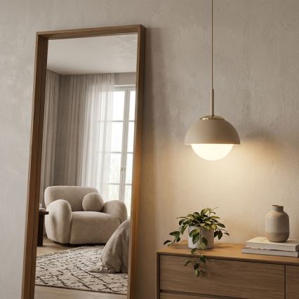 BRILAGI - Lámpara colgante con cable COSMO 1xE27/60W/230V Ø 18 cm beige/dorado