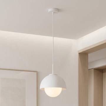 BRILAGI - Lámpara colgante con cable COSMO 1xE27/60W/230V Ø 18 cm blanca