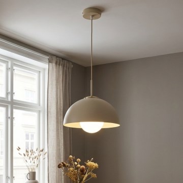 Brilagi - Lámpara colgante con cable COSMO 1xE27/60W/230V Ø 30 cm beige/dorado