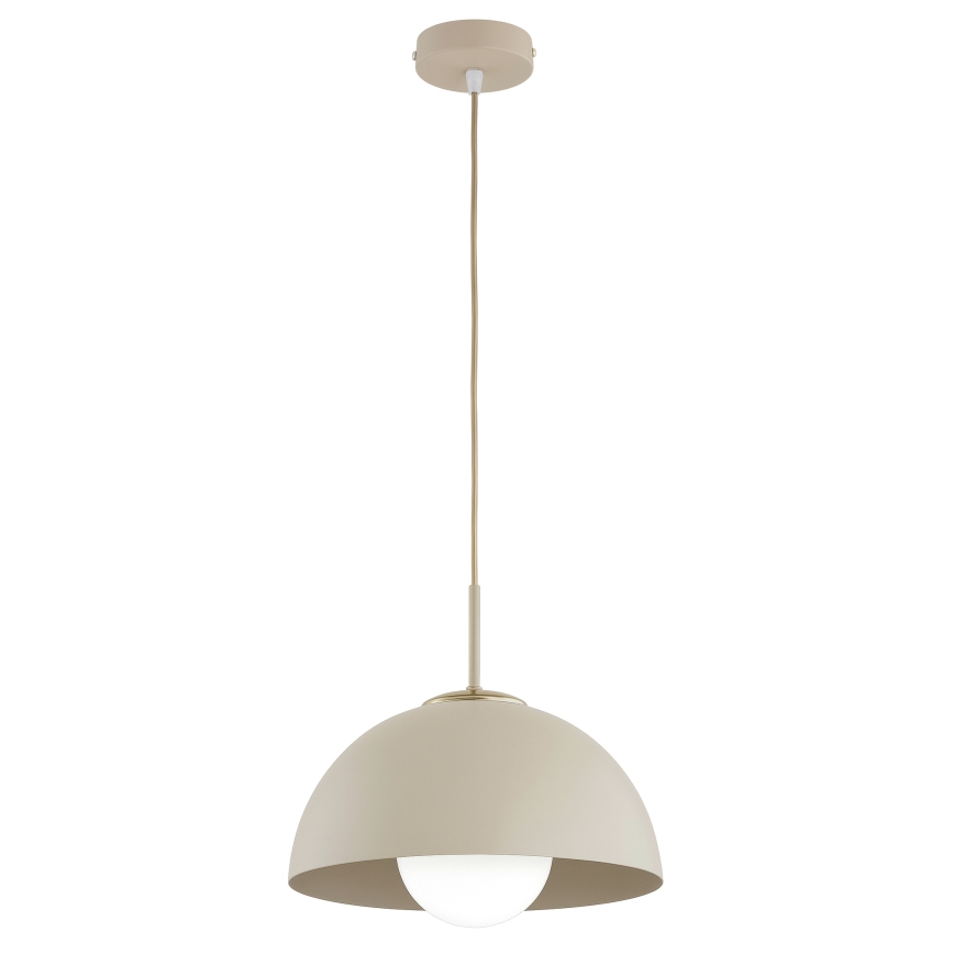 Brilagi - Lámpara colgante con cable COSMO 1xE27/60W/230V Ø 30 cm beige/dorado