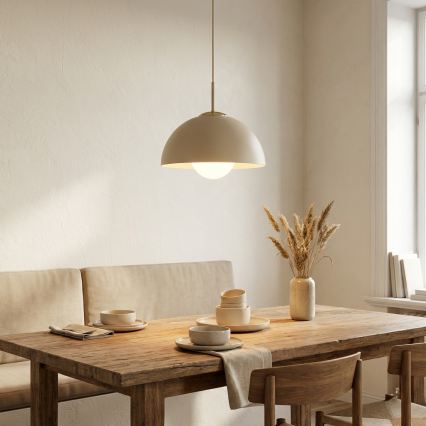 Brilagi - Lámpara colgante con cable COSMO 1xE27/60W/230V Ø 30 cm beige/dorado