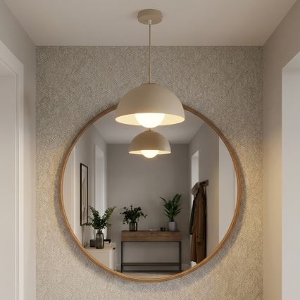 Brilagi - Lámpara colgante con cable COSMO 1xE27/60W/230V Ø 30 cm beige/dorado
