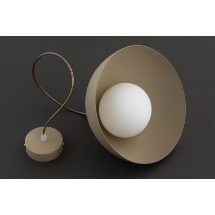 Brilagi - Lámpara colgante con cable COSMO 1xE27/60W/230V Ø 30 cm beige/dorado