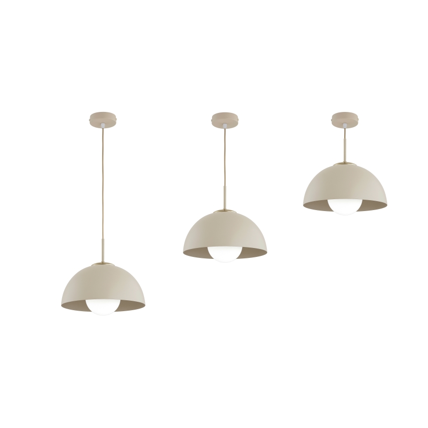 Brilagi - Lámpara colgante con cable COSMO 1xE27/60W/230V Ø 30 cm beige/dorado