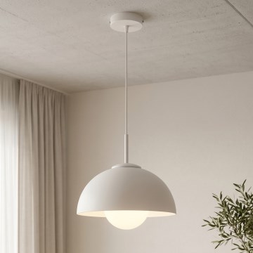 BRILAGI - Lámpara colgante con cable COSMO 1xE27/60W/230V Ø 30 cm blanco/dorado