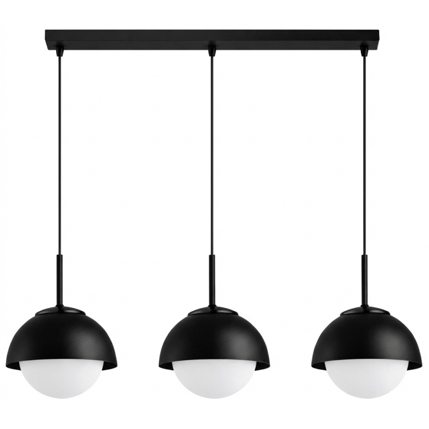 BRILAGI - Lámpara colgante con cable COSMO 3xE27/60W/230V negra